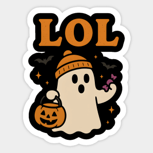 LOL Ghost Halloween Funny Meme Graphic Gift Sticker